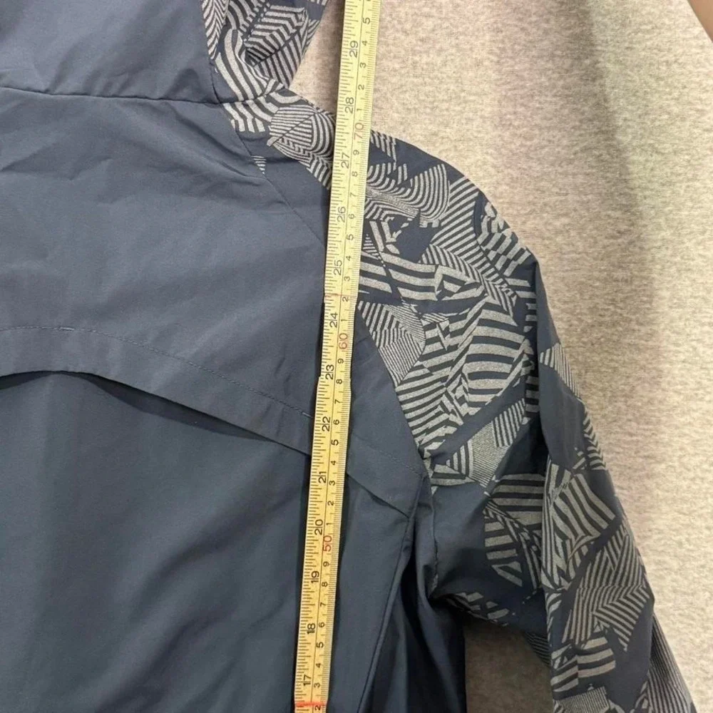 Nike Hooded Windrunner‎ Reflective Running Jacket Blue Geo Print Sz S Gorpcore